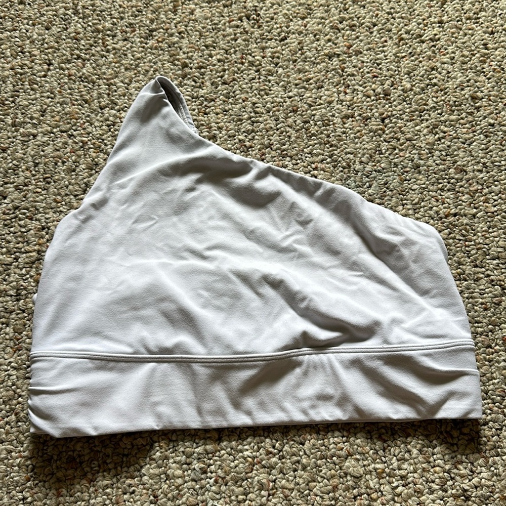 Athleta off the shoulder white sports bra size L
